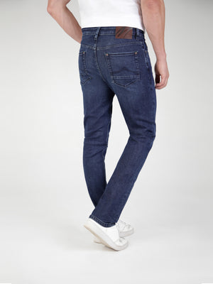 dark denim mens jean tapered fit