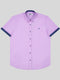 Regular Fit Summit Lilac Oxford Short Sleeve Shirt