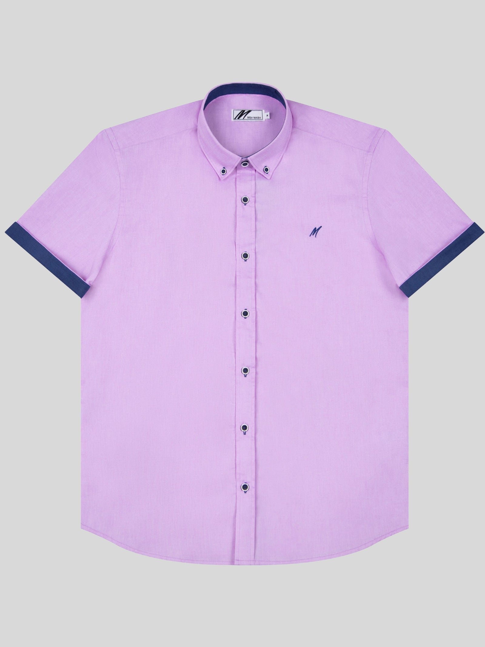 Regular Fit Summit Lilac Oxford Short Sleeve Shirt