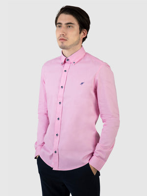 Regular Fit Summit Pink Oxford Long Sleeve Shirt