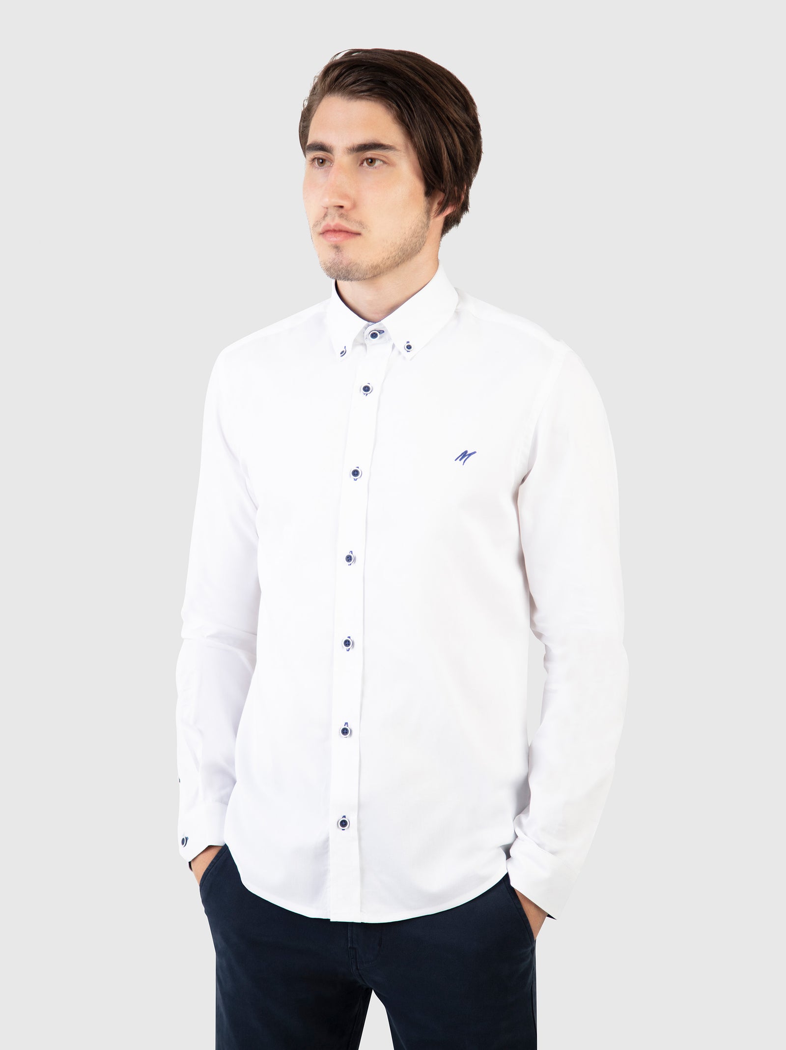 Regular Fit Summit White Oxford Long Sleeve Shirt