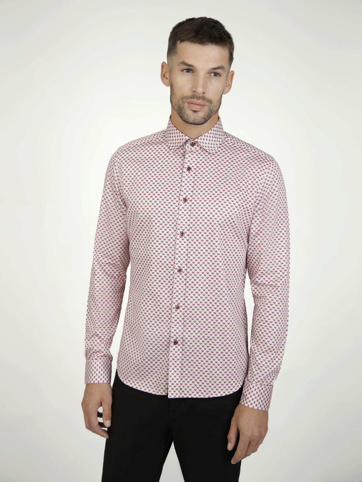 Tabon White & Wine L/S Shirt