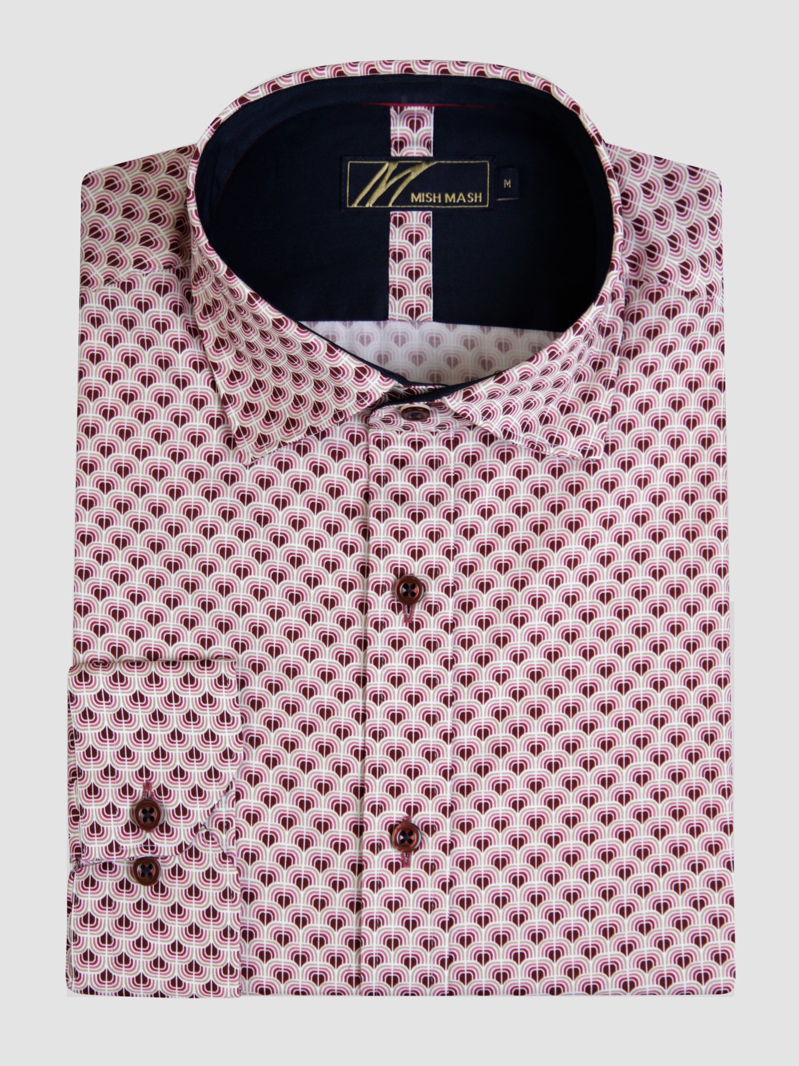 Tabon White & Wine L/S Shirt