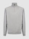 Regular Fit Triumph Grey Quarter Zip Sweater