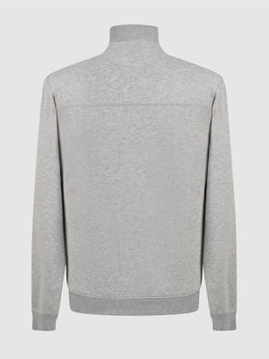 Regular Fit Triumph Grey Quarter Zip Sweater