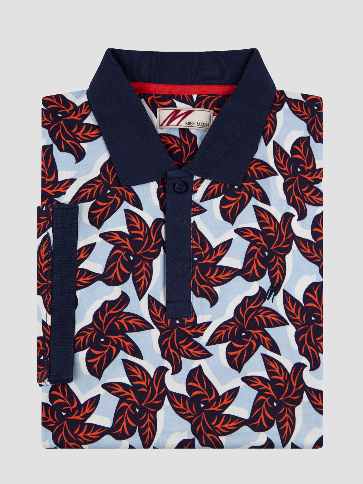 Tropical Navy & Sky Polo