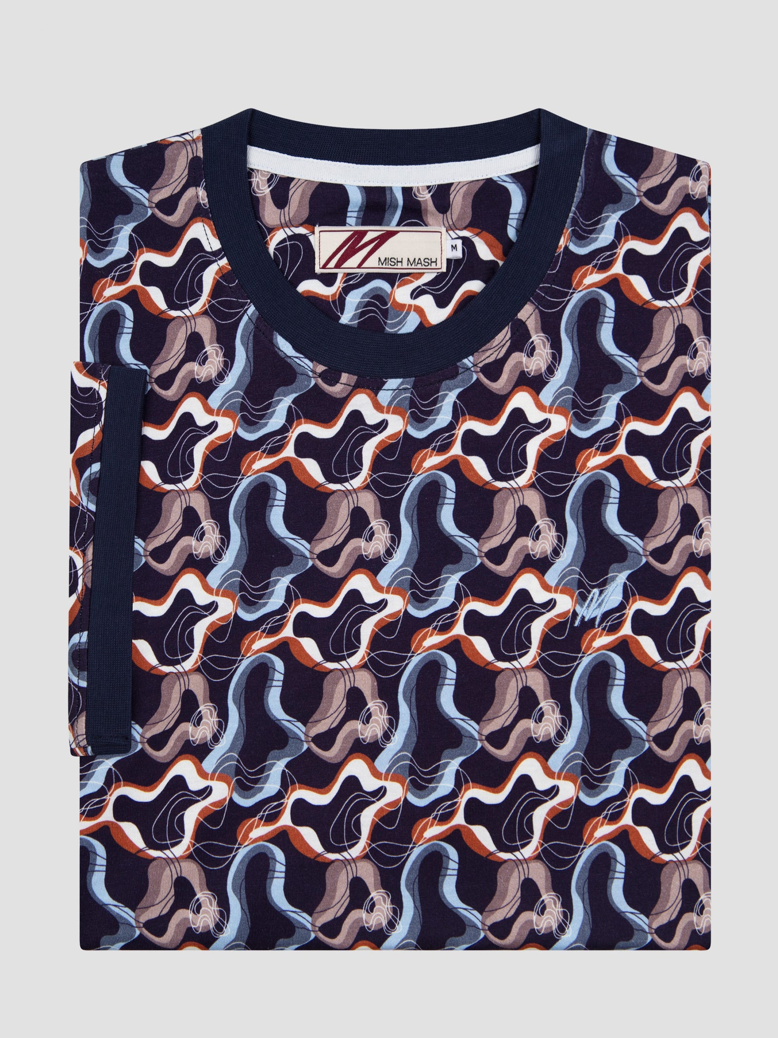 Marine Navy Printed T-Shirt