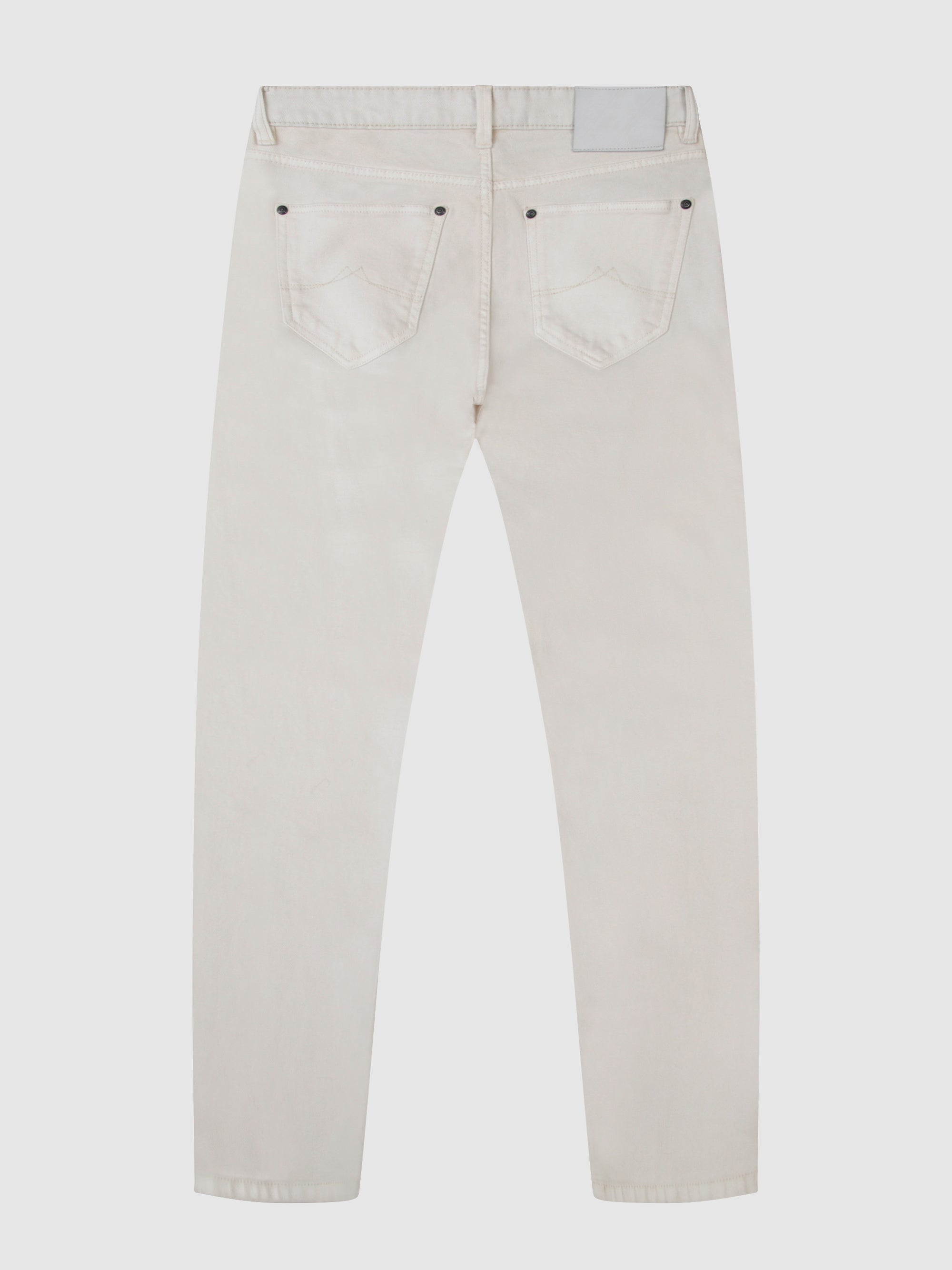 Tapered Fit Verdant Ecru Denim Jeans