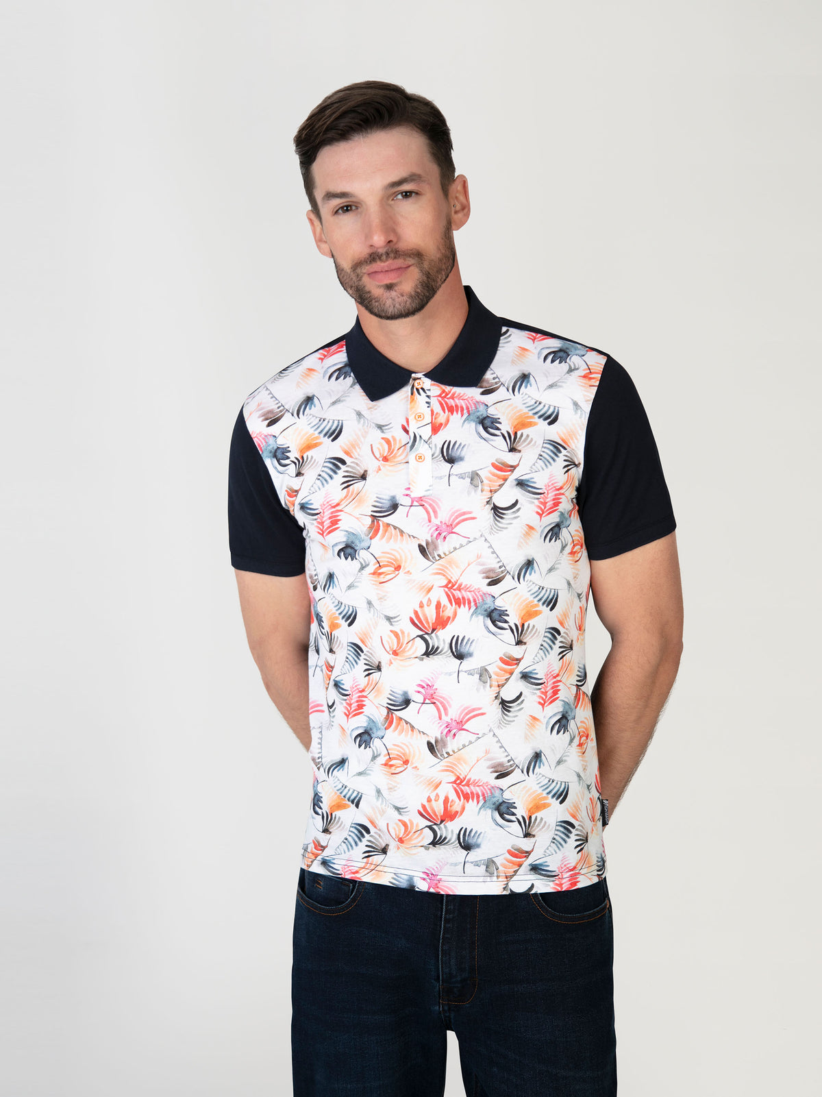 Verona White & Multi Polo