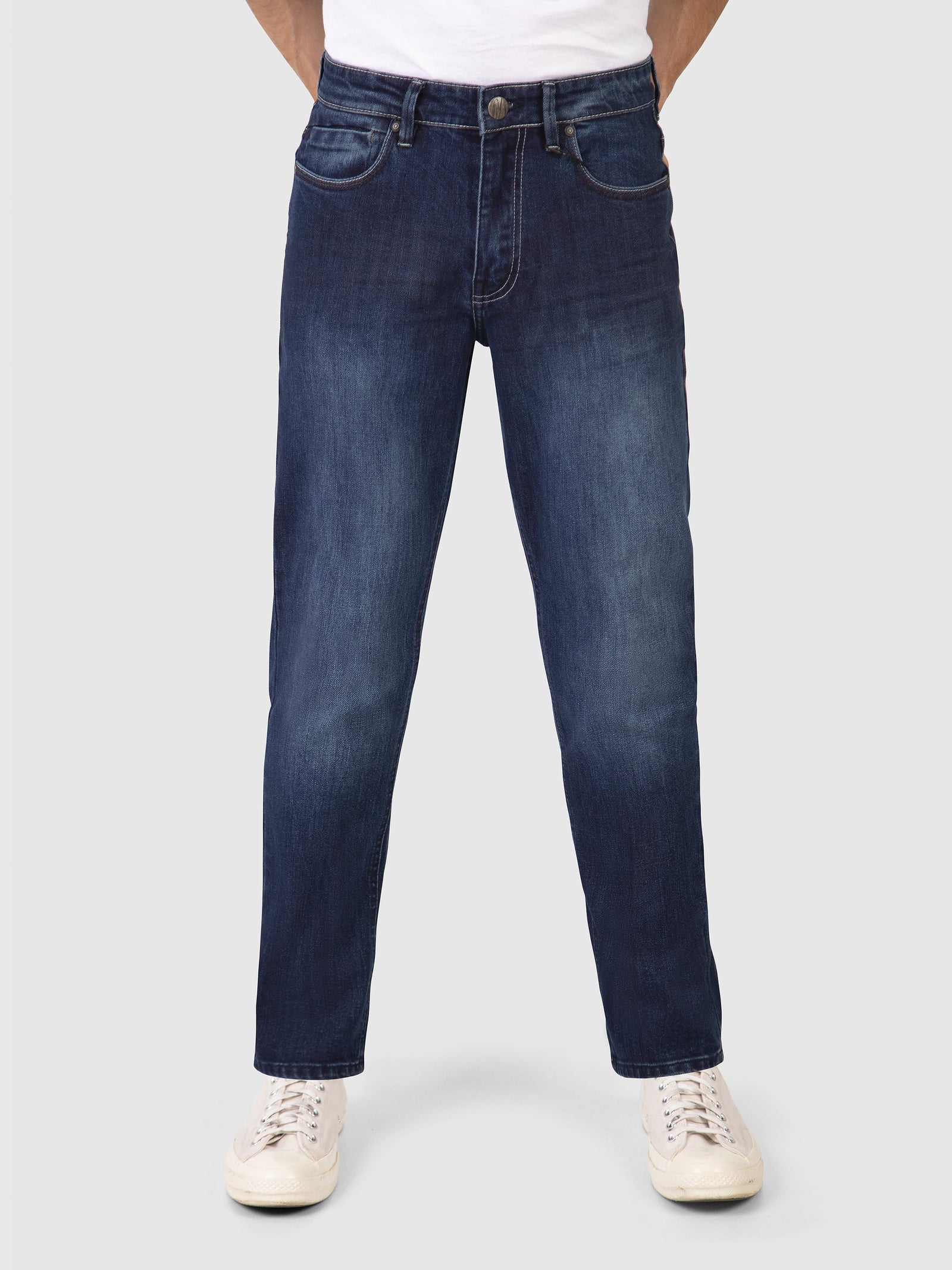 Tapered Fit Mid Stretch Vitara Mid Denim Jeans