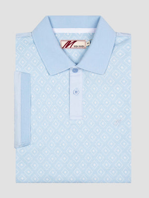 Wake Sky Blue Polo Outsize