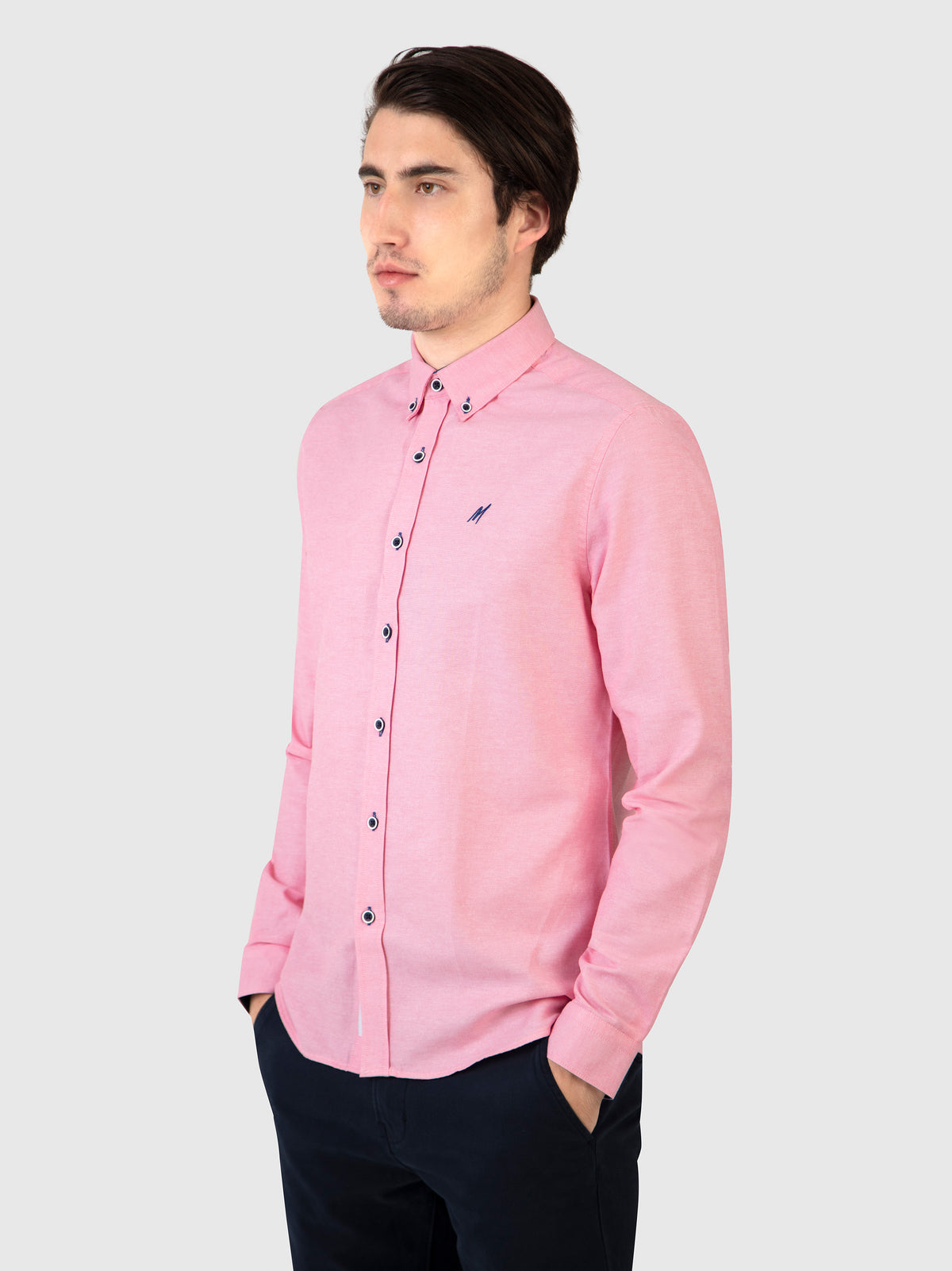 Regular Fit Summit Washed Red Oxford Long Sleeve Shirt