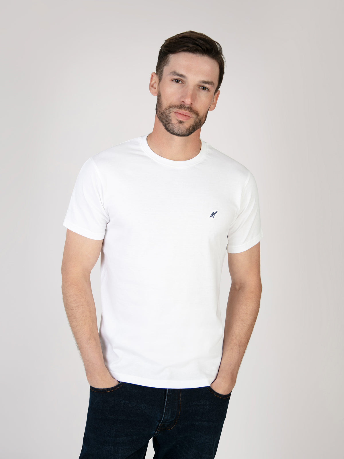 Regular Fit Adaman White Classic T-Shirt