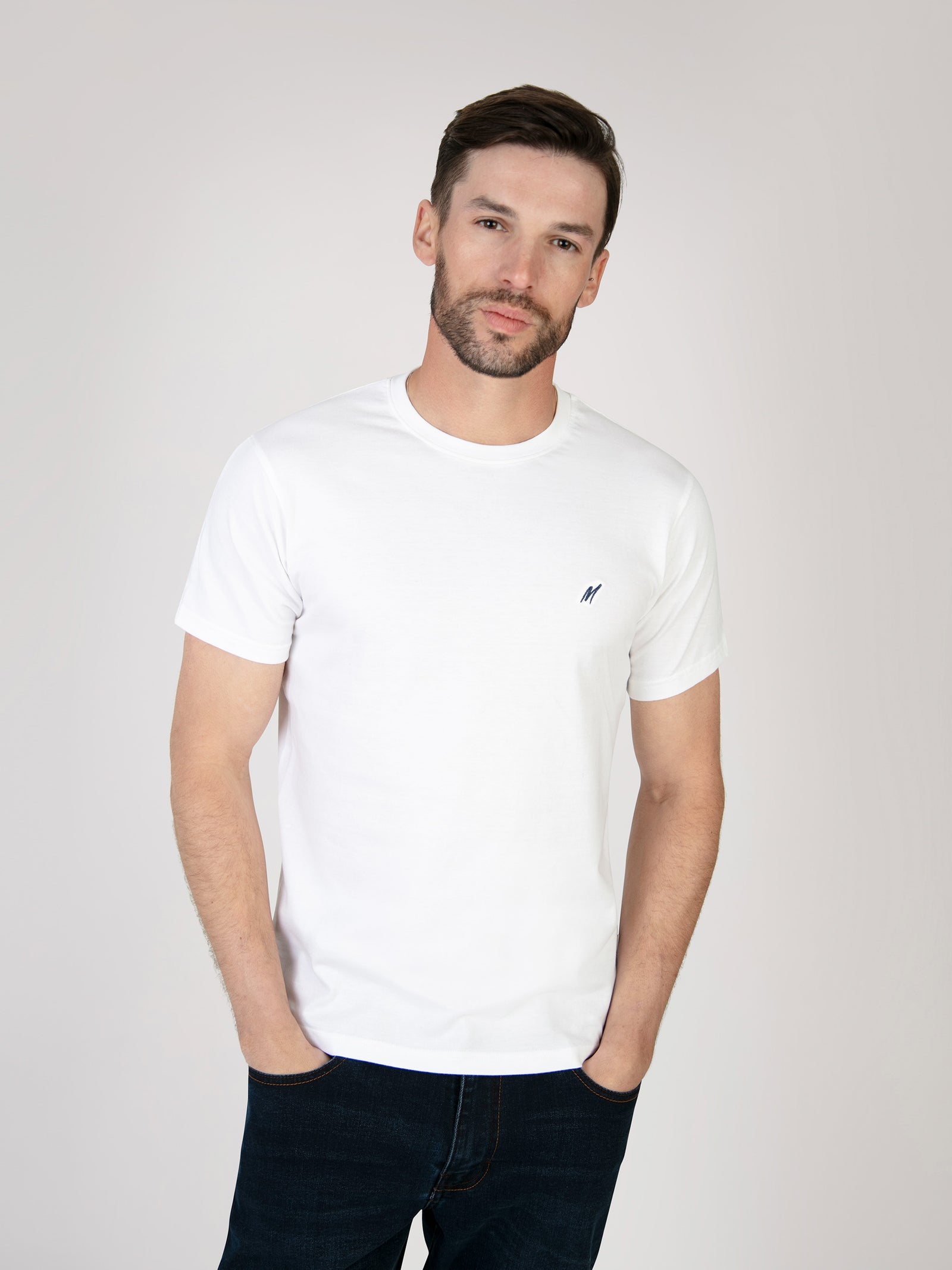 Regular Fit Adaman White Classic T-Shirt