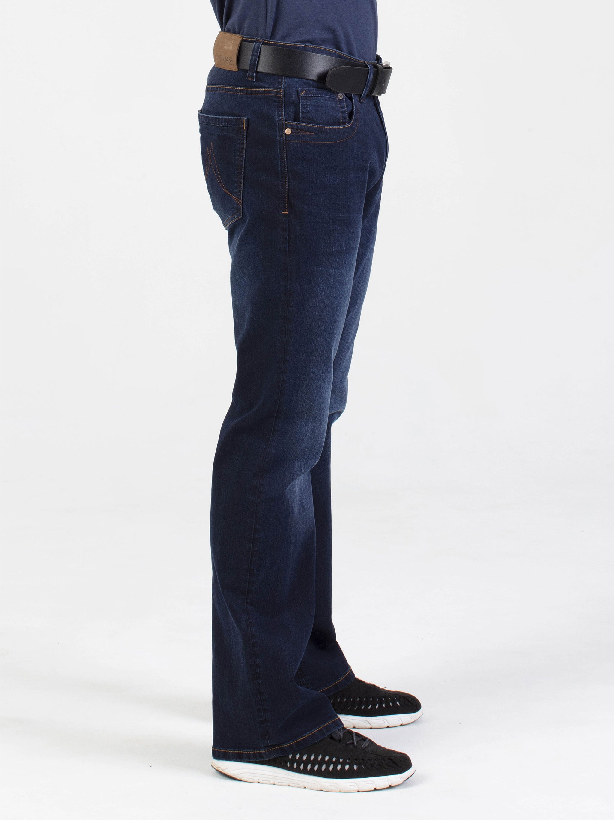 Bootcut Fit Mustang Blue Black Stretch Mens Denim| Mish Mash | Bootcut Jeans
