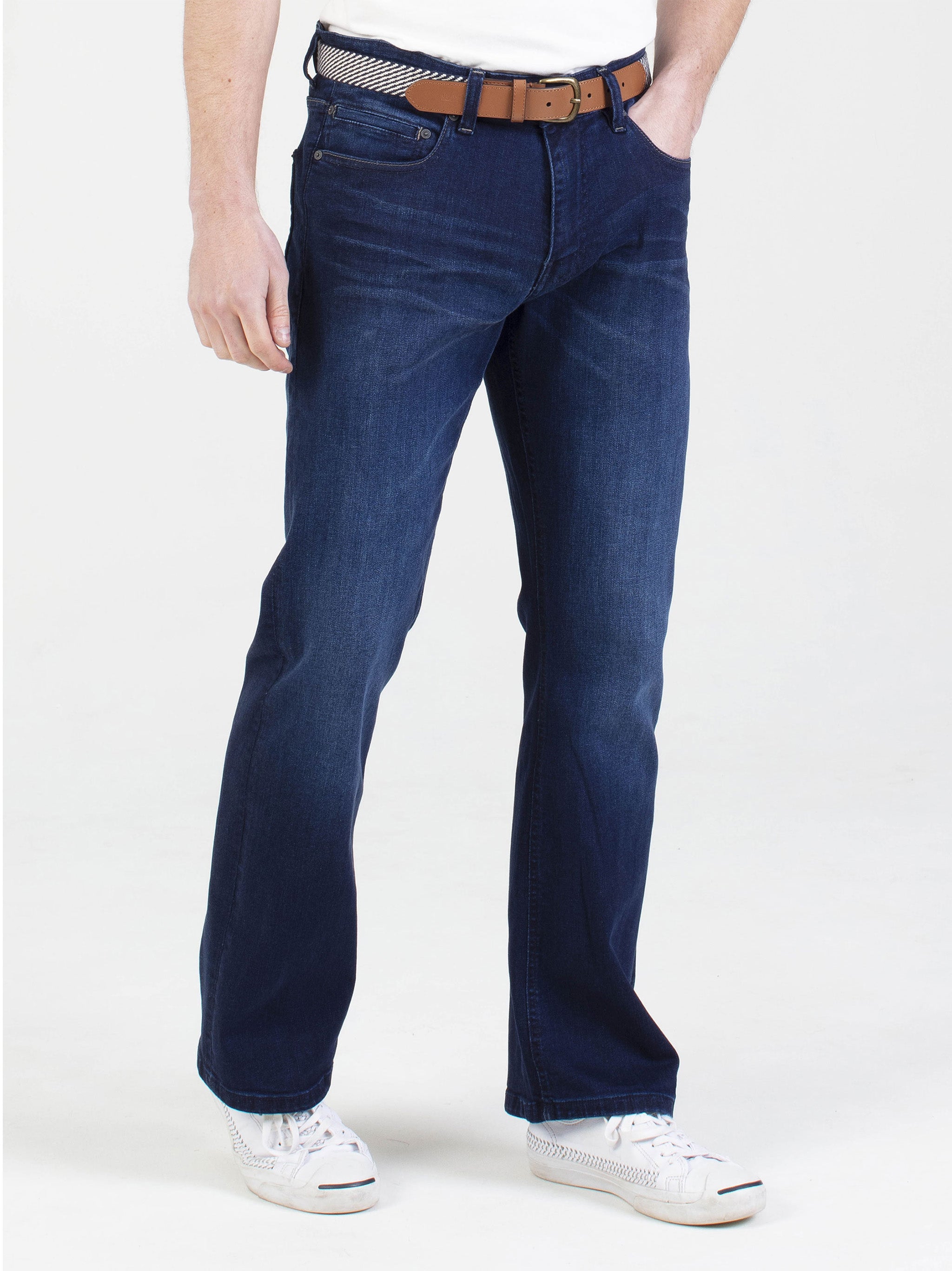 Bootcut (Flare) Fit Mid Stretch Volta Dark Denim Jeans