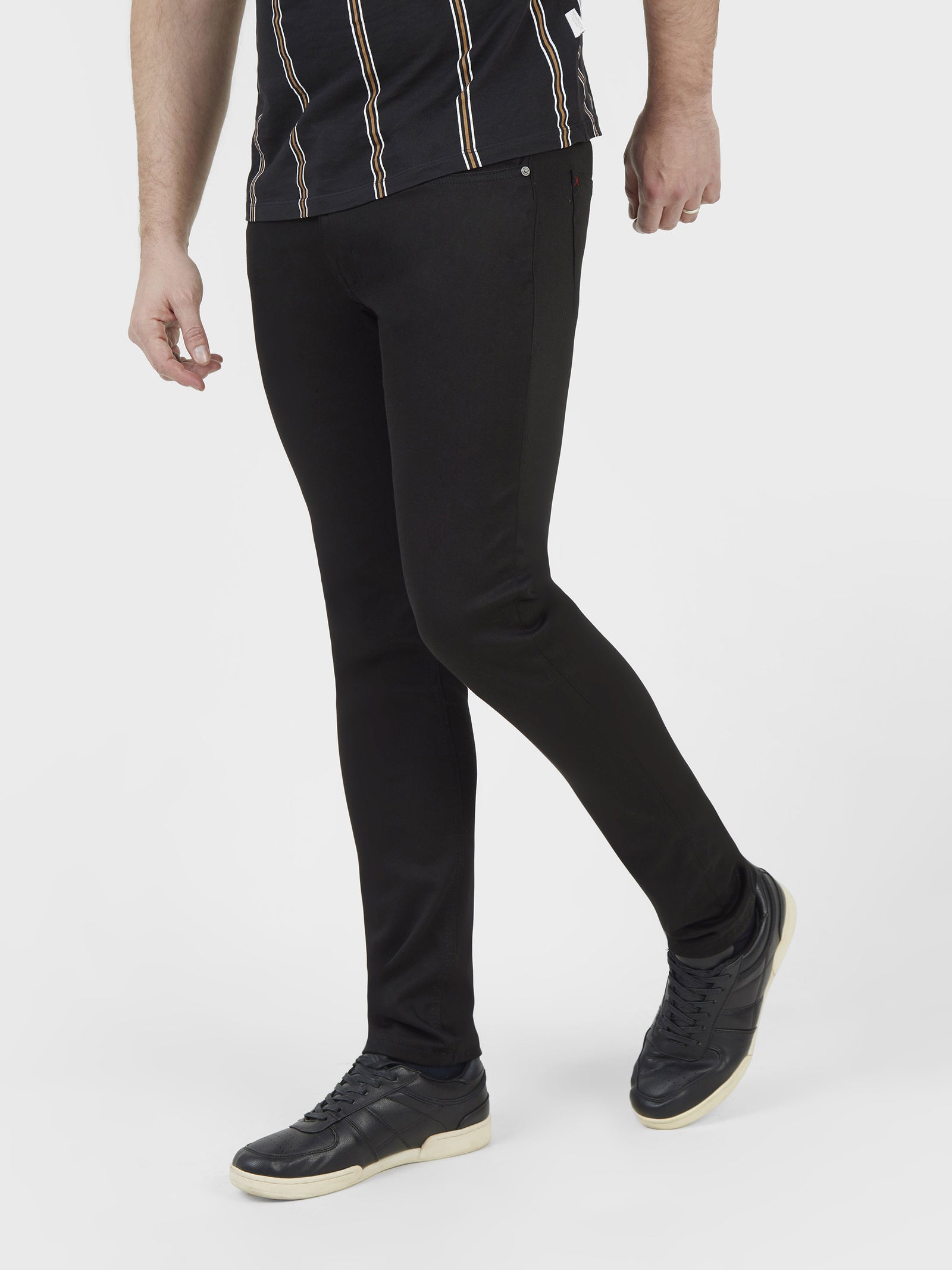 Hyper flex very stretchy comfortable mens stay forever black skinny fit classic denim jean mish mash