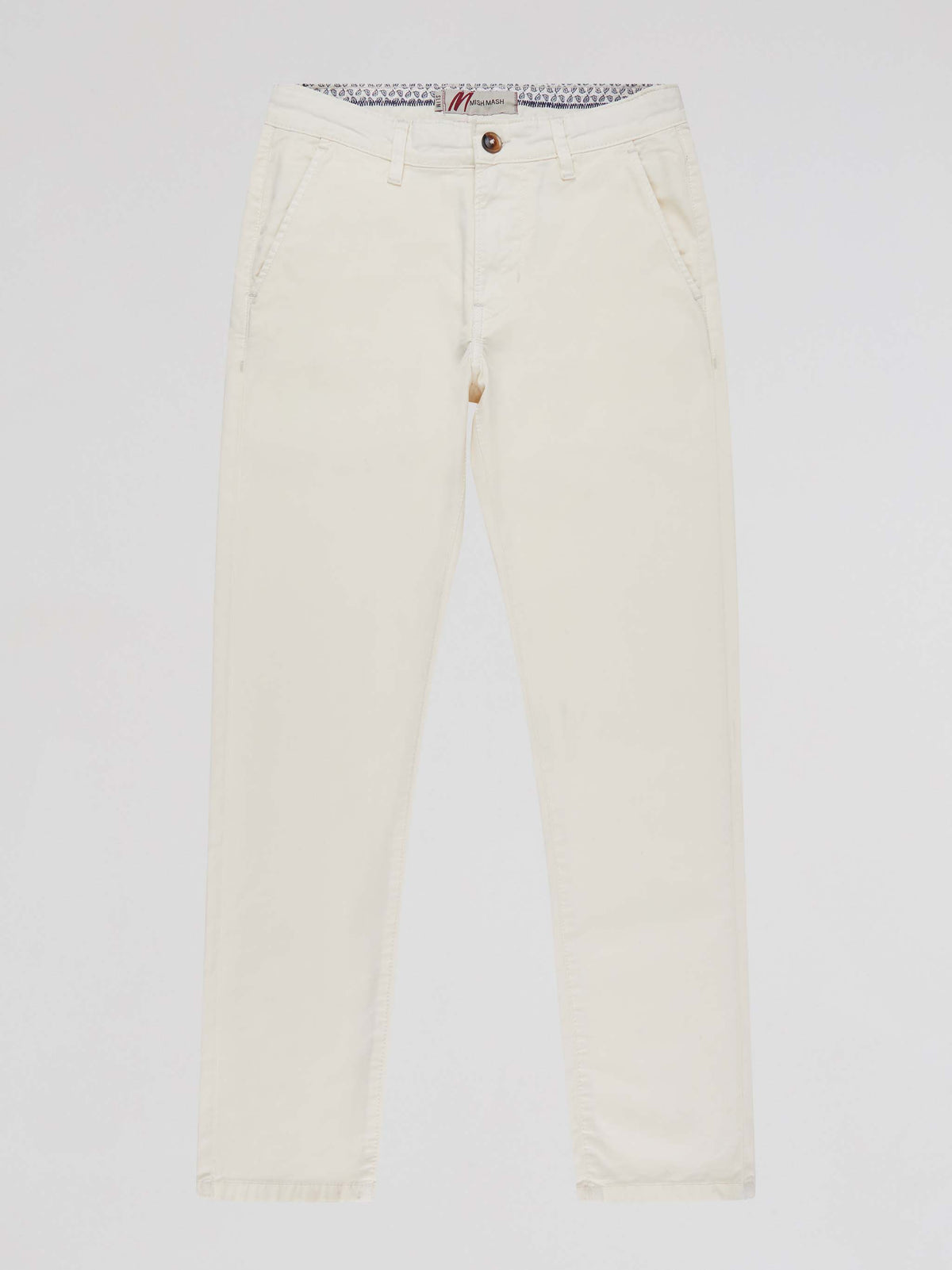 Slim Fit Mid Stretch Casual Cotton Bromley Gardenia Chino Trouser