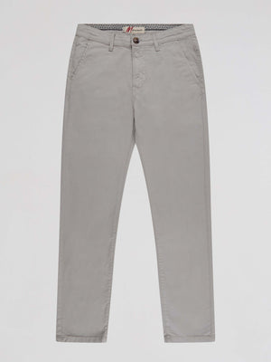 Slim Fit Mid Stretch Casual Cotton Bromley Lt Grey Chino Trouser