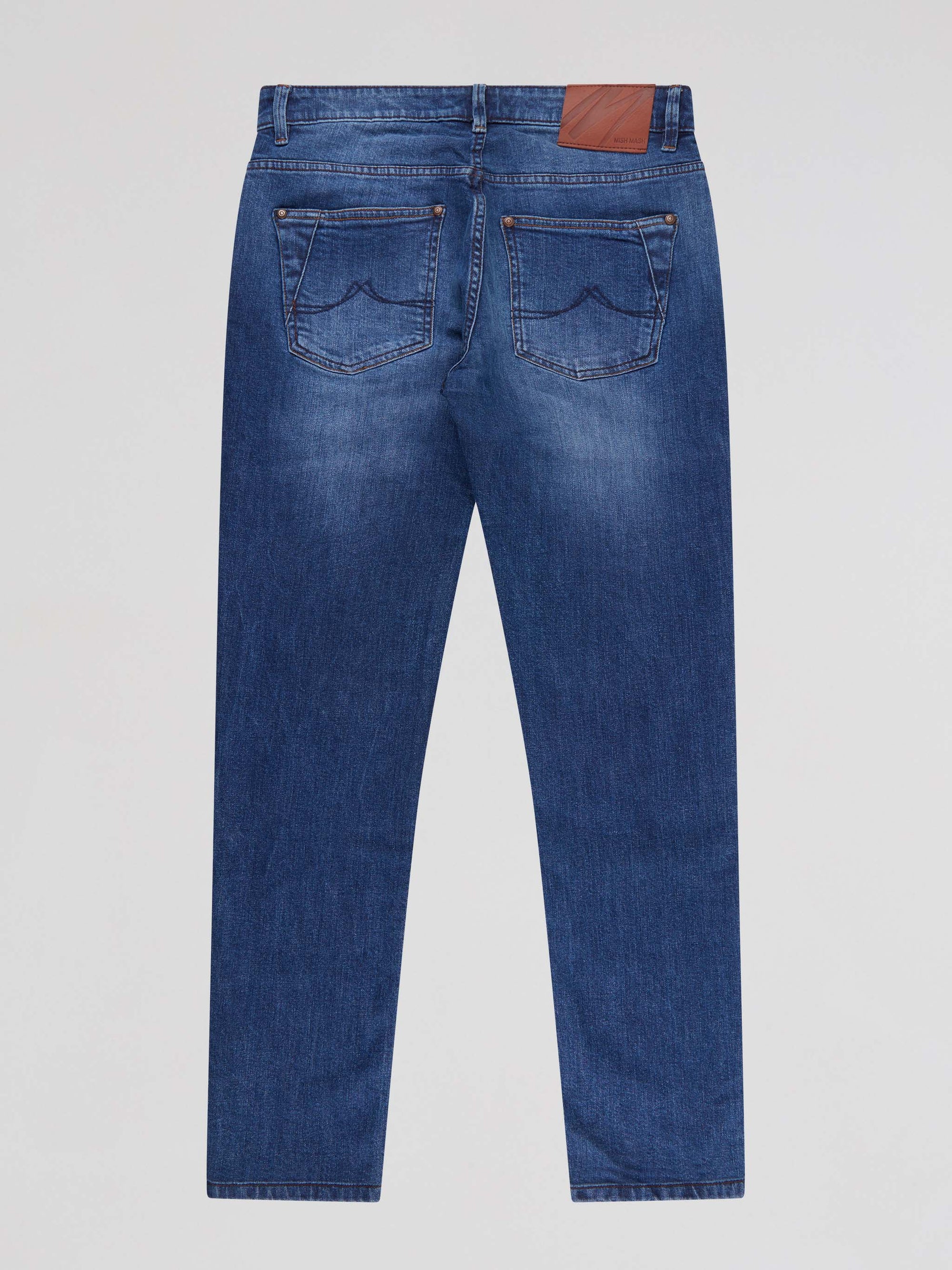 Slim Fit Mid Stretch Lanzo Mid Denim Jeans