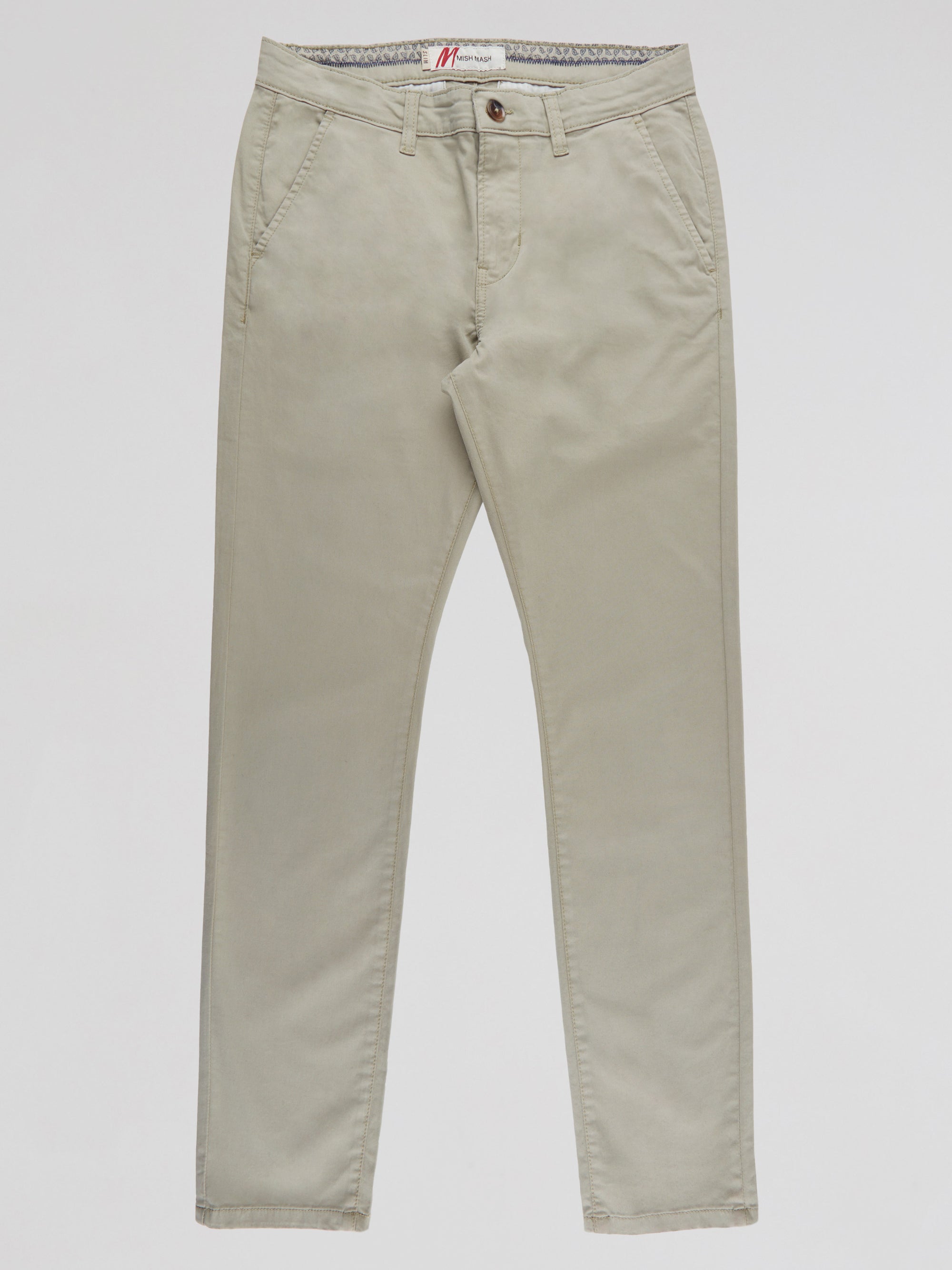 Slim Fit Mid Stretch Casual Cotton Bromley Desert Sage Chino Trouser