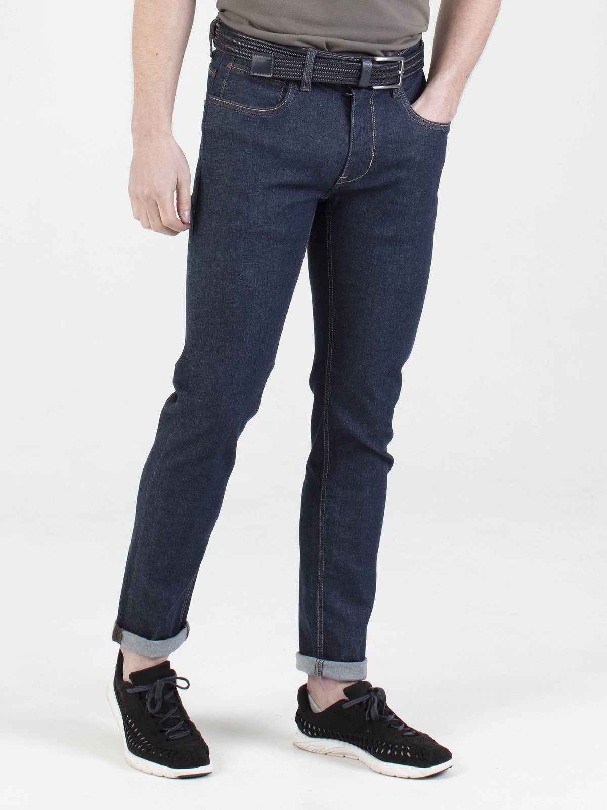 Stretch mens raw classic look slim fit denim jean mish mash