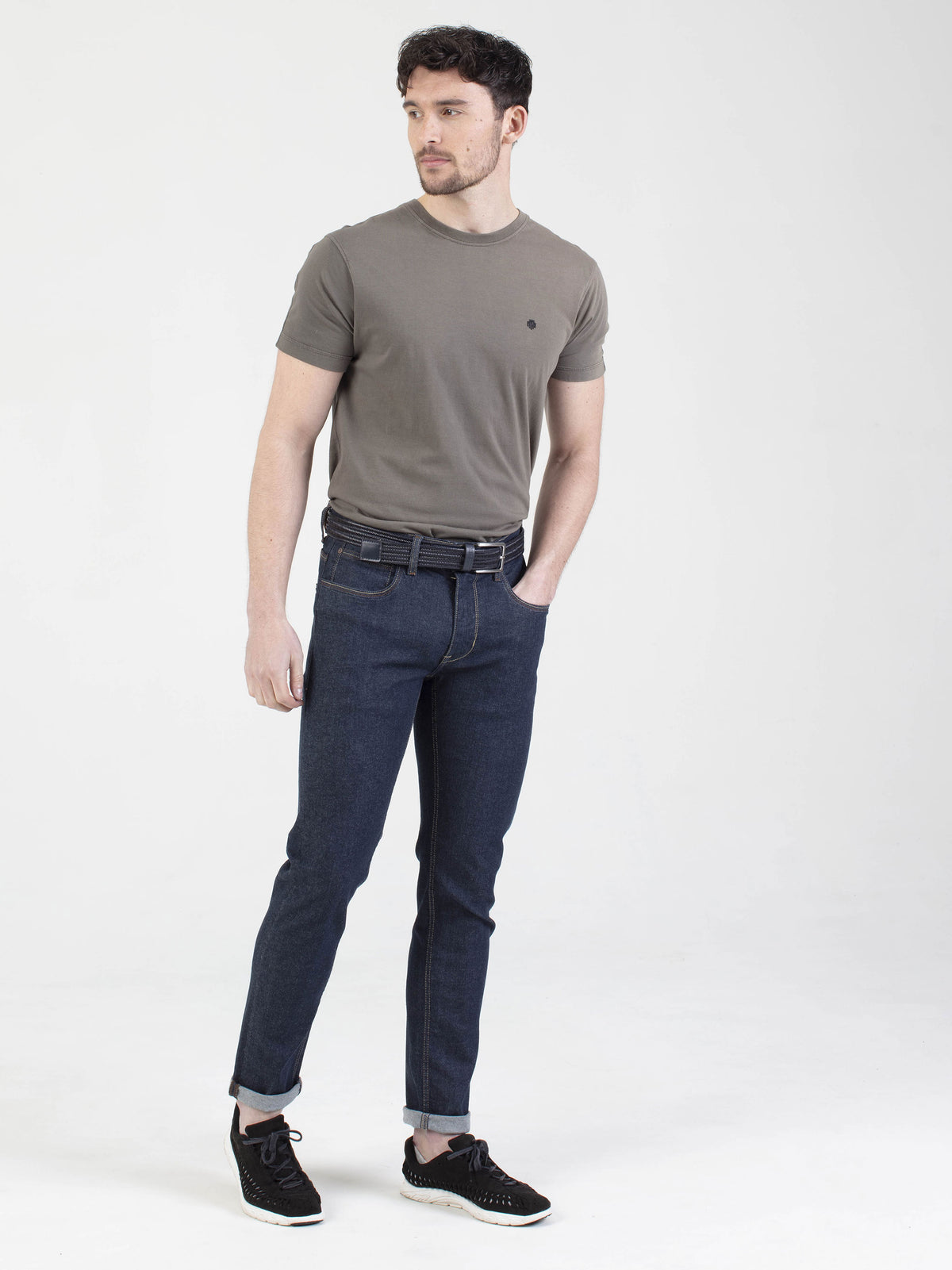 Stretch mens raw classic look slim fit denim jean mish mash