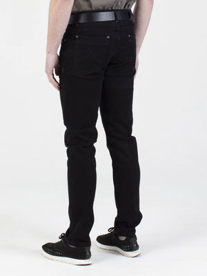 Stretch mens brushed black slim fit denim jean mish mash