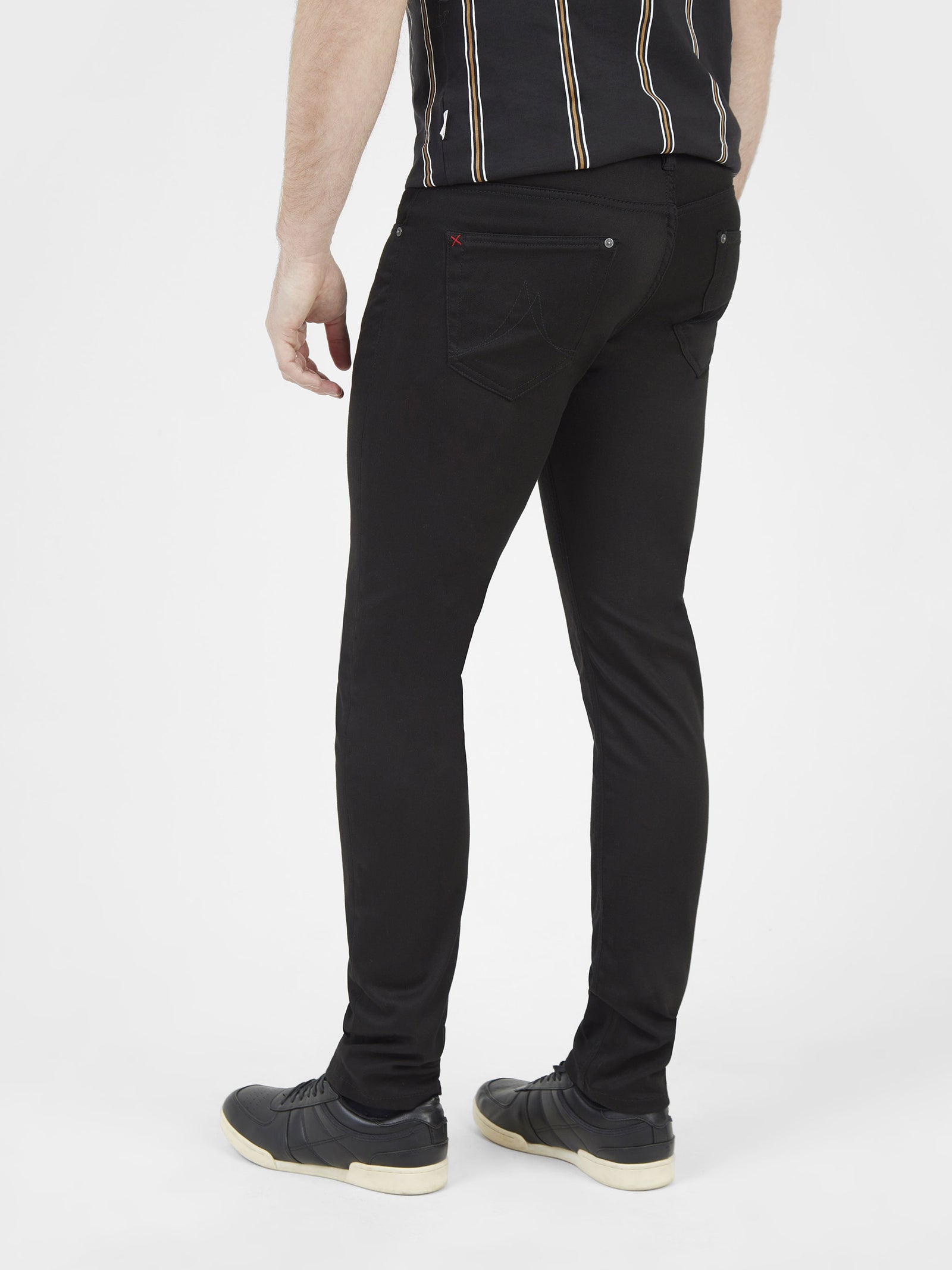 Hyper flex very stretchy comfortable mens stay forever black slim fit classic denim jean mish mash