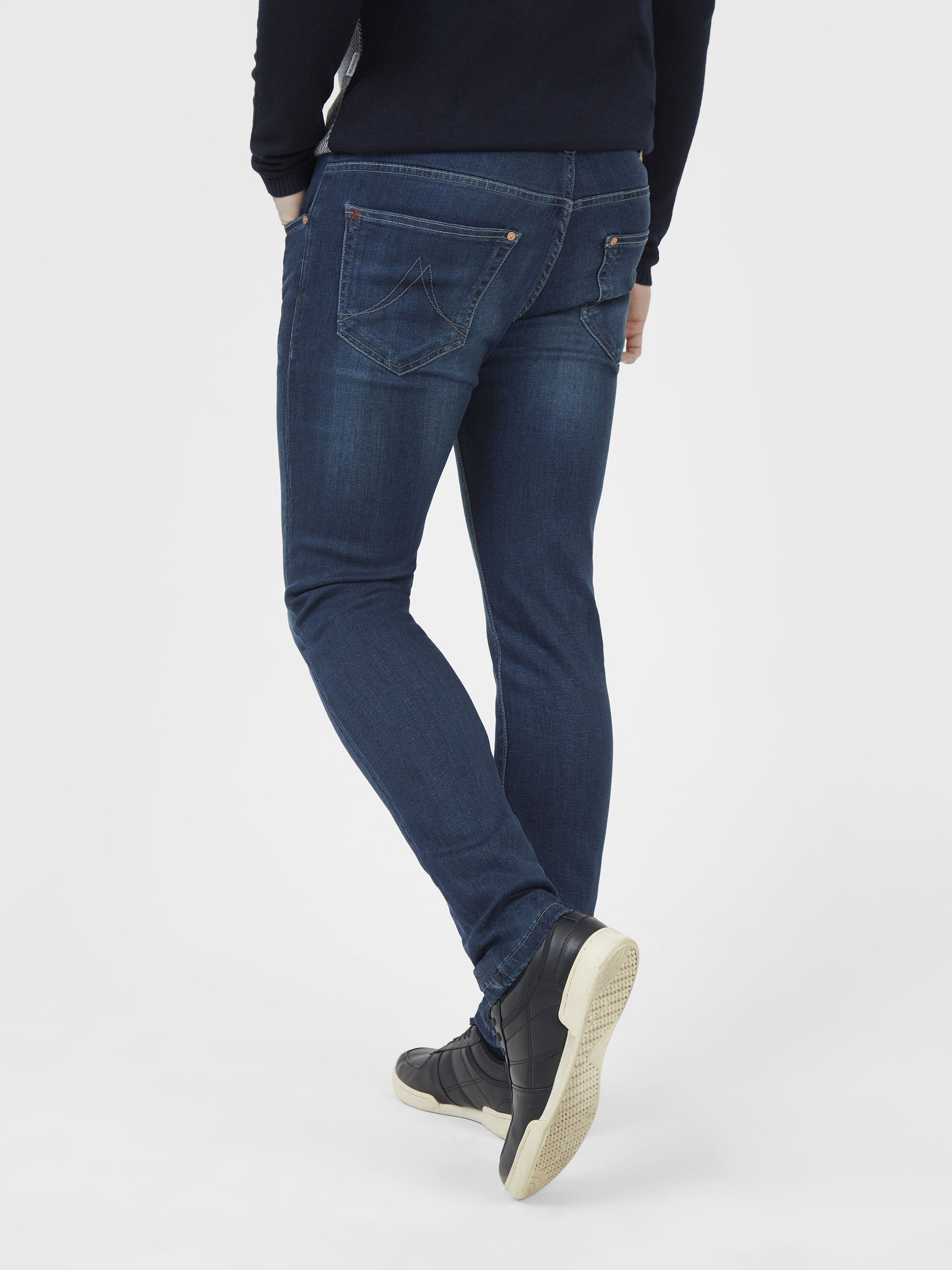 Extra stretchy comfortable mens dark blue wash slim fit denim jean mish mash lot xx