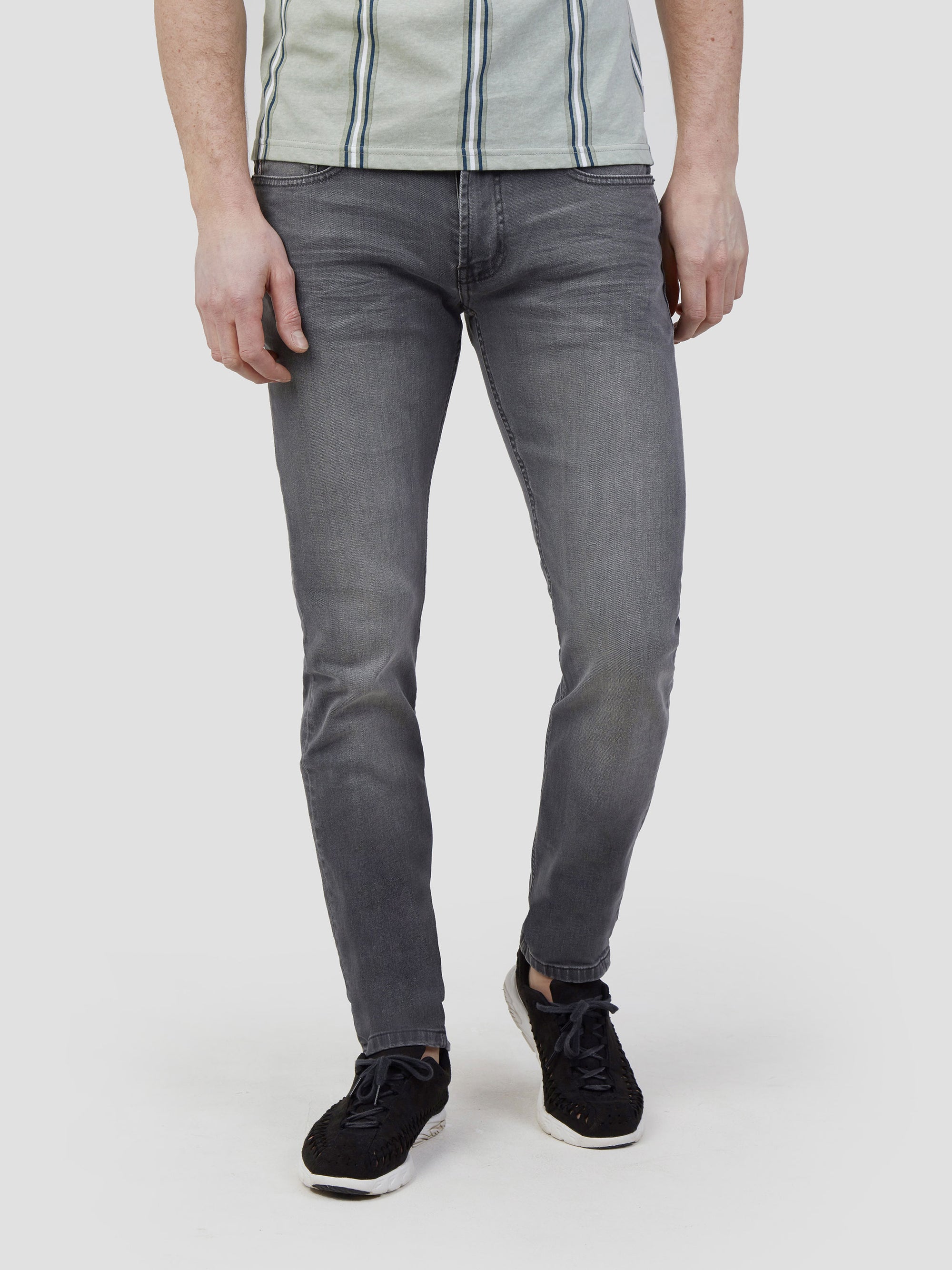 Stretch mens light grey washed slim fit denim jean mish mash lot xx