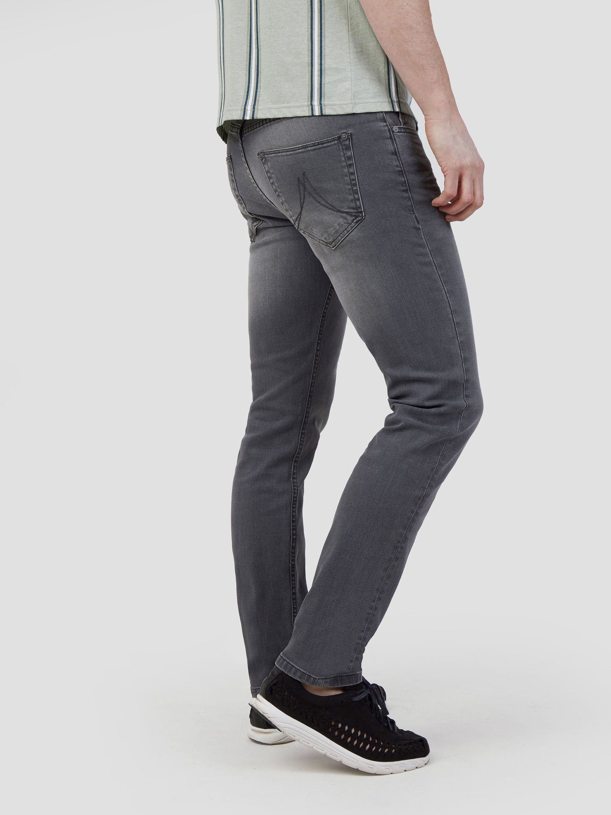 Stretch mens light grey washed slim fit denim jean mish mash lot xx