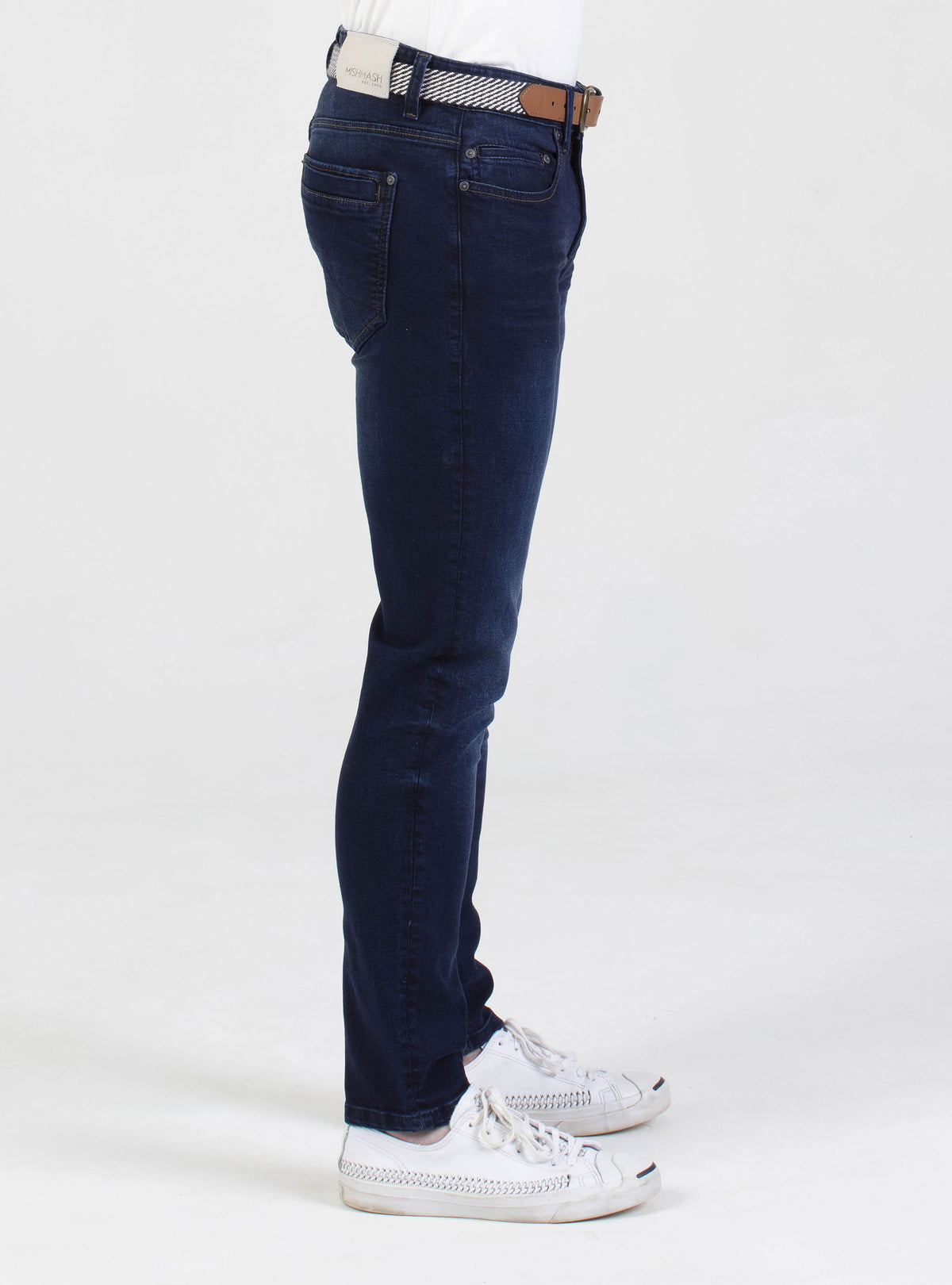 Stretch mens blue blue wash slim fit denim jean mish mash