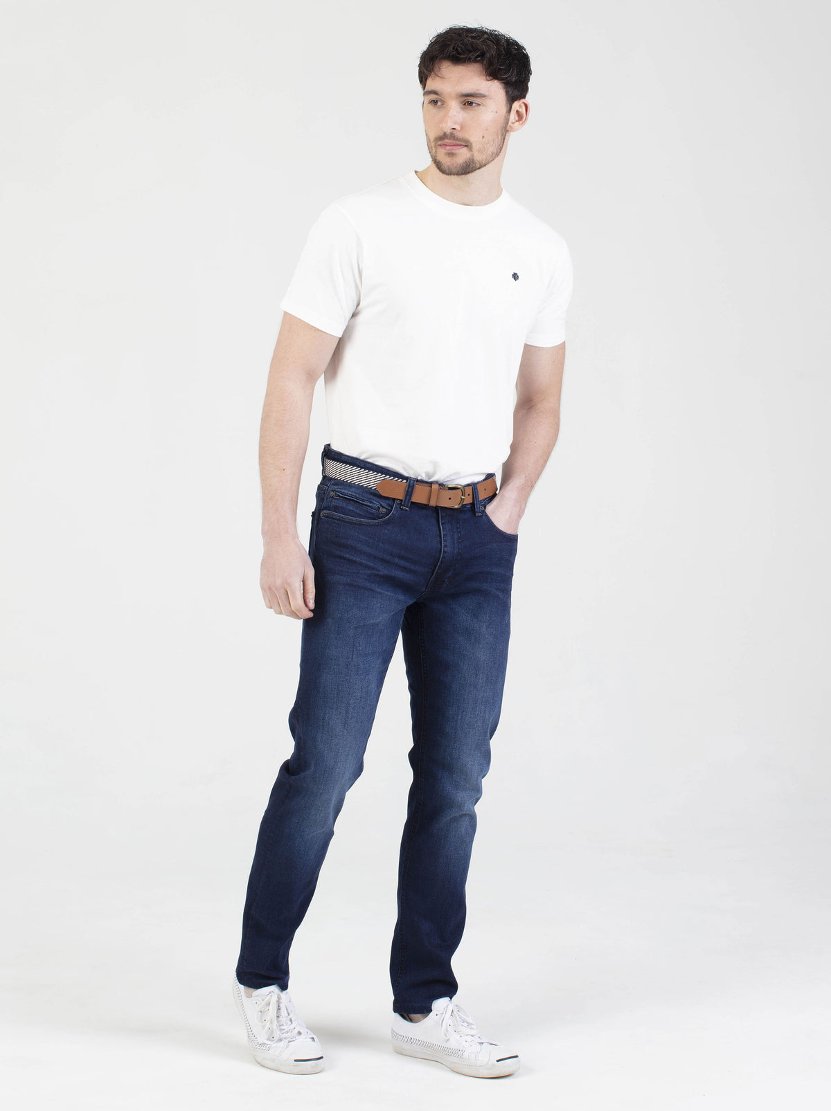 Stretch mens dark wash slim fit denim jean mish mash