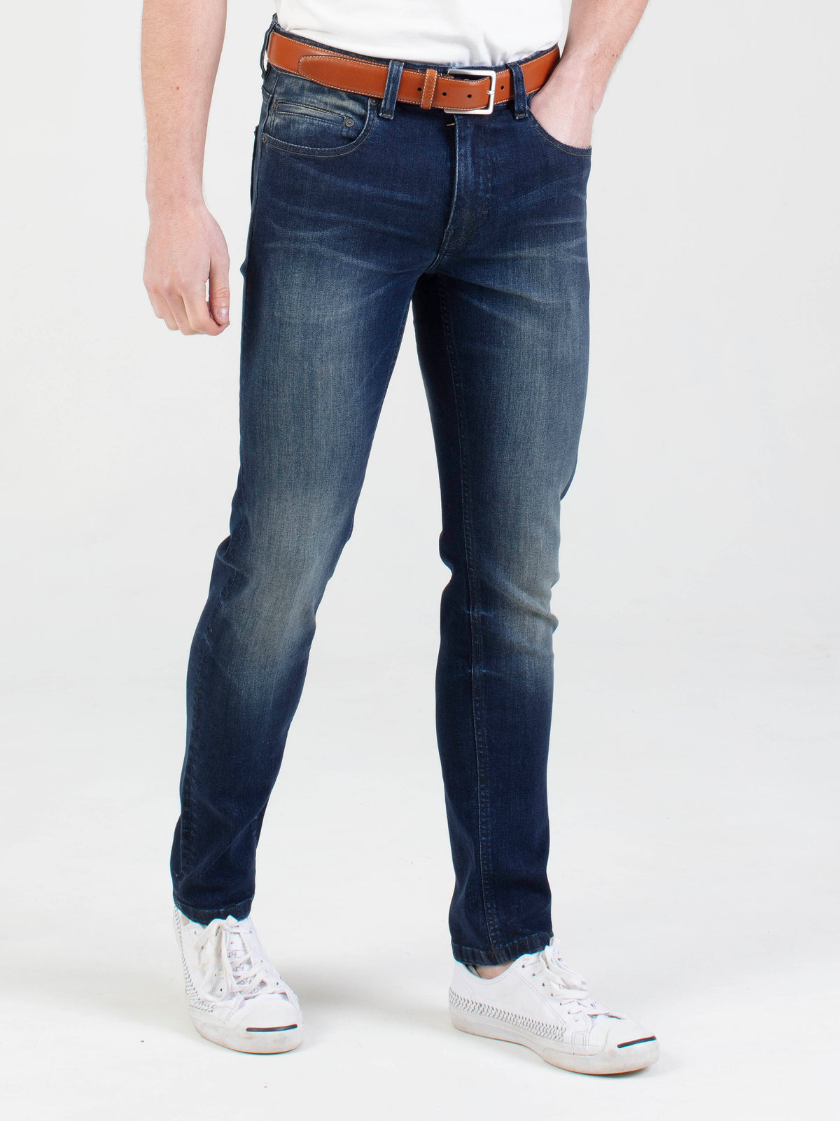 Stretch mens fog tinted wash slim fit denim jean mish mash