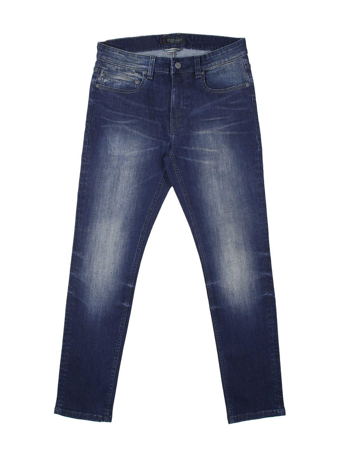 Stretch mens fog tinted wash slim fit denim jean mish mash
