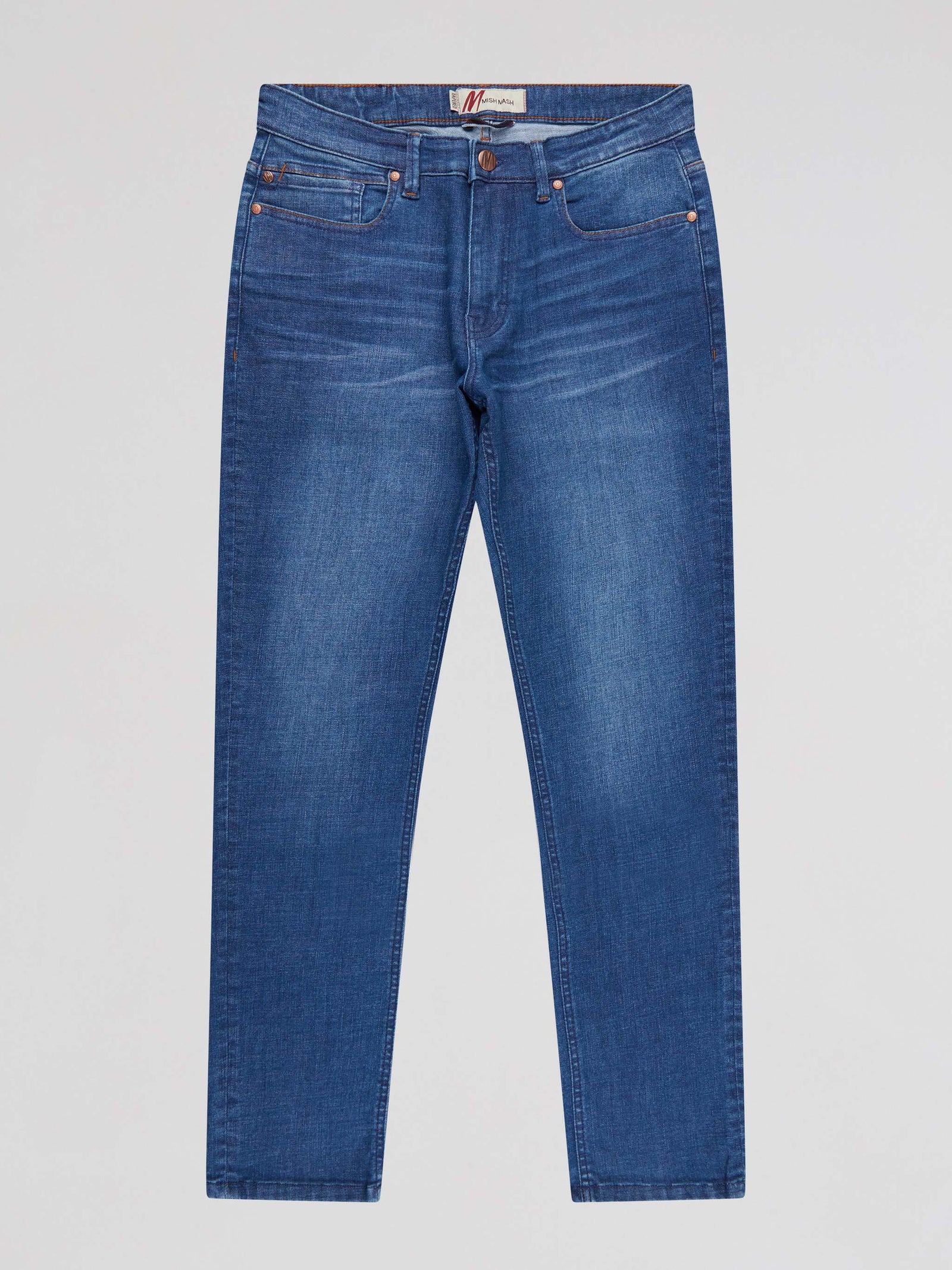 Tapered Fit Mid Stretch Max Mid Denim Jeans