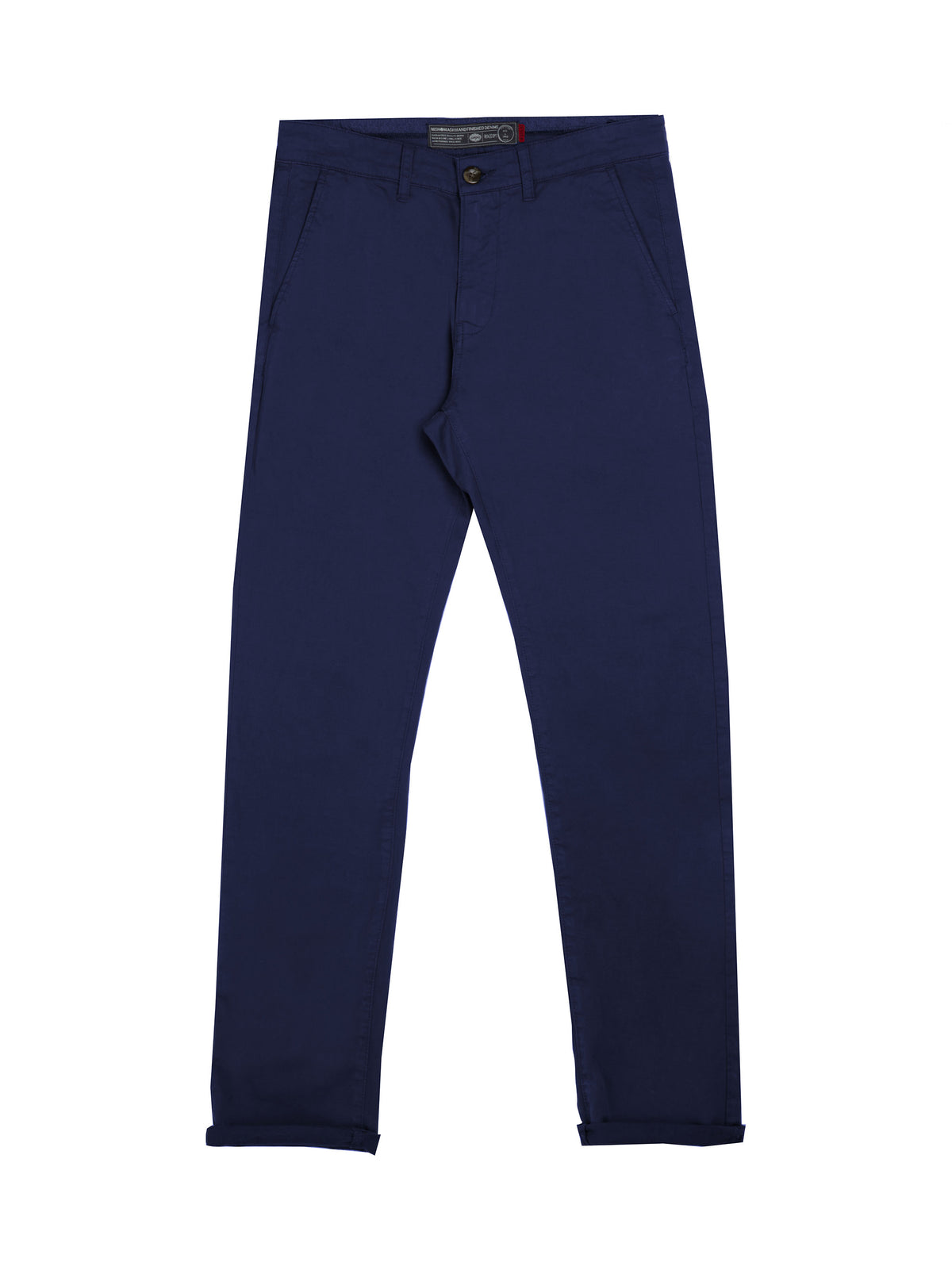 Cotton stretch mens chino trouser cobalt blue mish mash jeans
