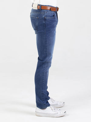 Stretch mens light wash tapered fit denim jean mish mash