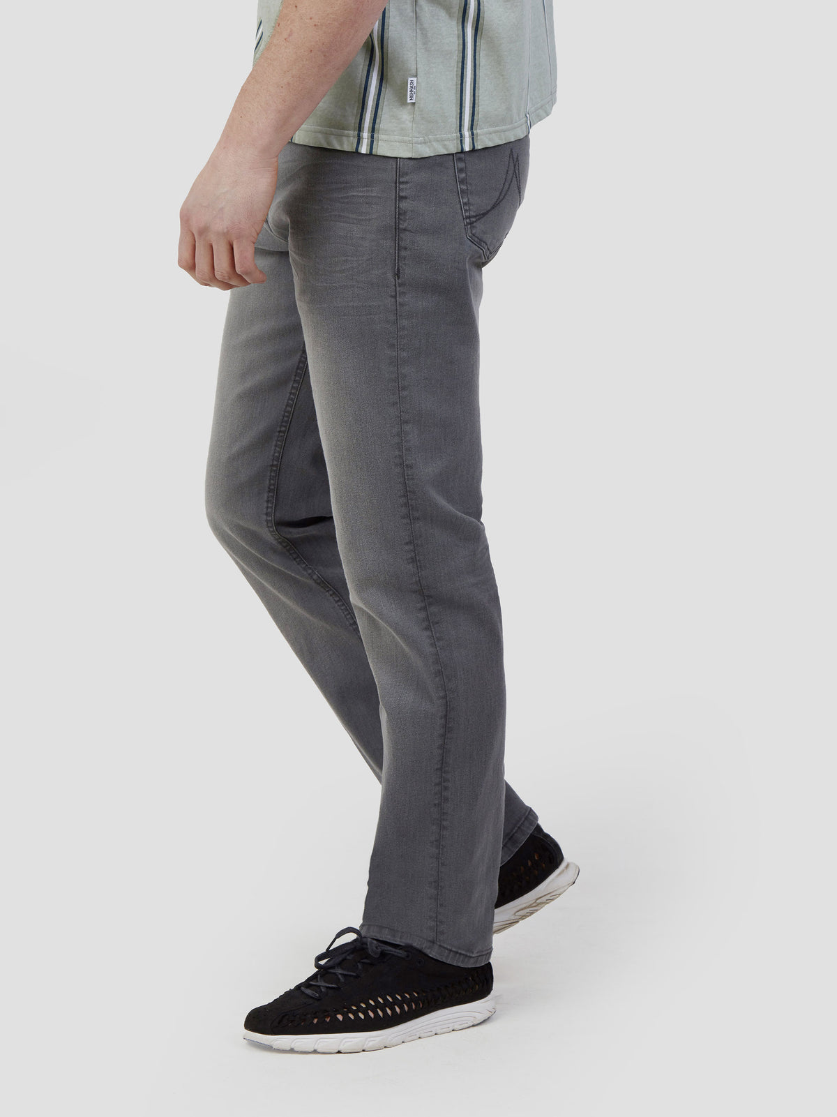 Stretch mens light grey wash tapered fit denim jean mish mash lot xx