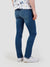 Tapered fit super stretch hyper flex stonewash blue denim jeans mish mash