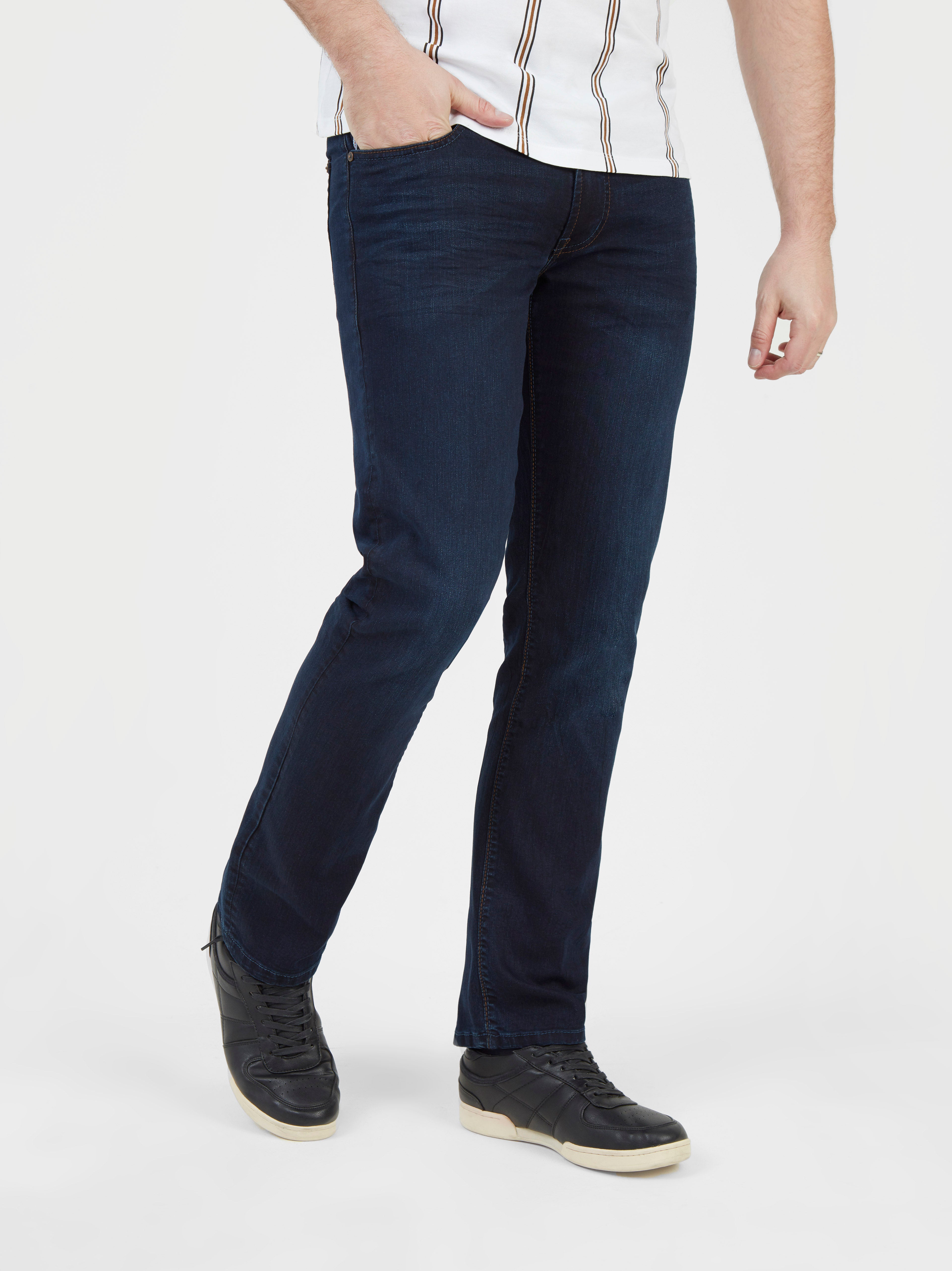 Mens black stretch denim sales jeans