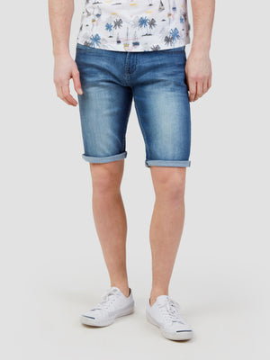 High Stretch Paul Light Denim Jean Shorts