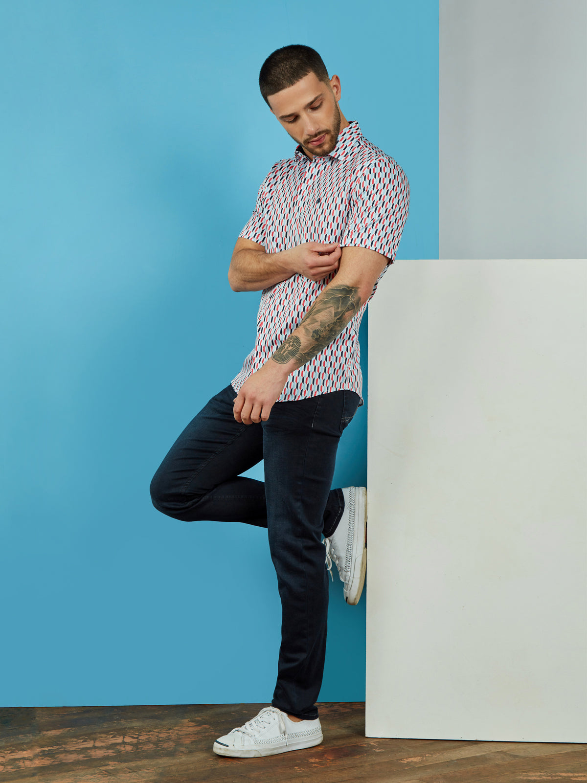 baron-pale-red-printed-mens-cotton-short-sleeve-shirt-mish-mash