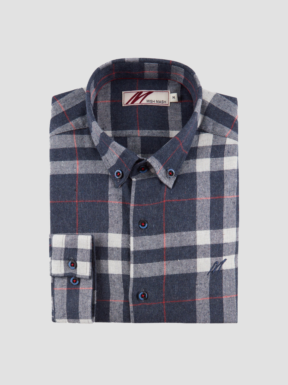 antartic-navy-brushed-check-mens-casual-long-sleeve-shirt-mish-mash