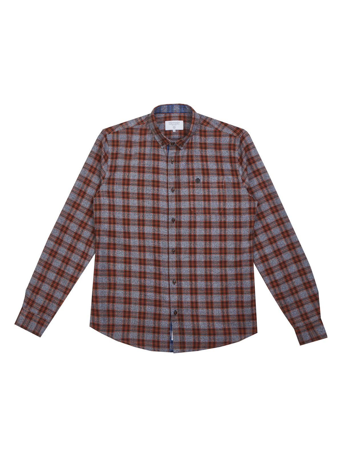 casey-rust-grey-check-mens-cotton-long-sleeve-shirt-mish-mash