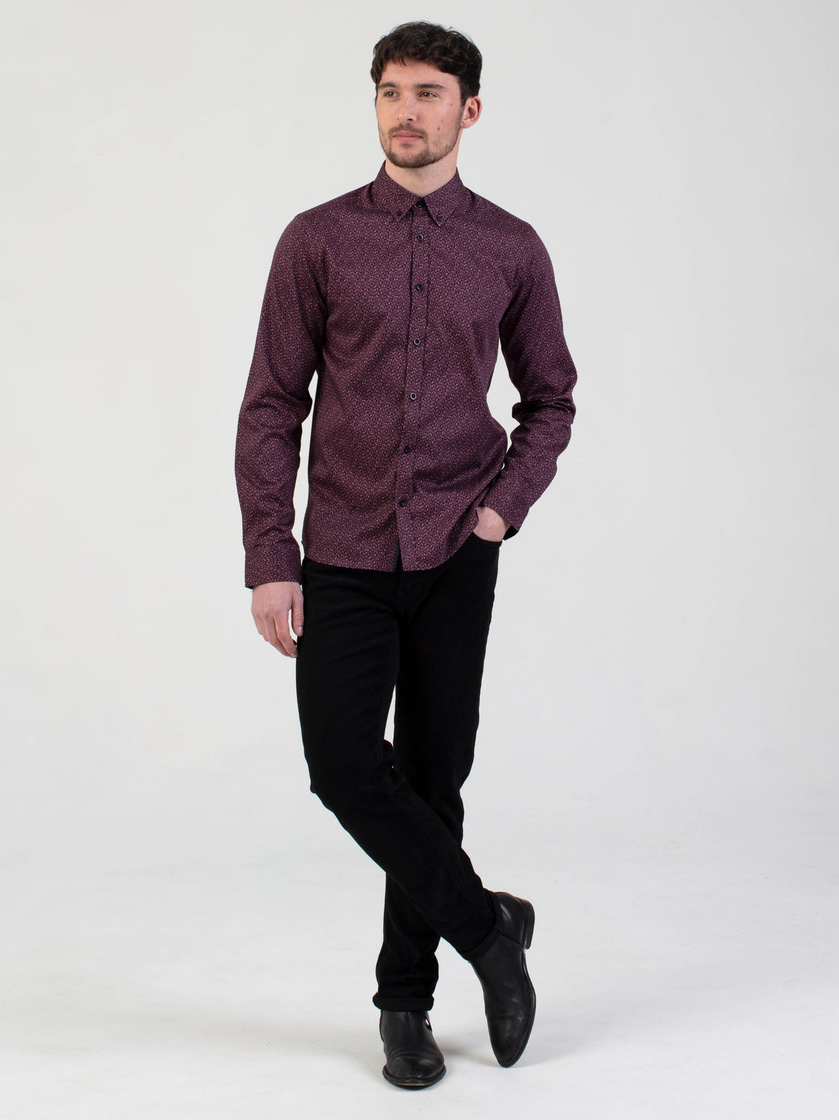 cedric-burgundy-printed-mens-smart-long-sleeve-shirt-mish-mash