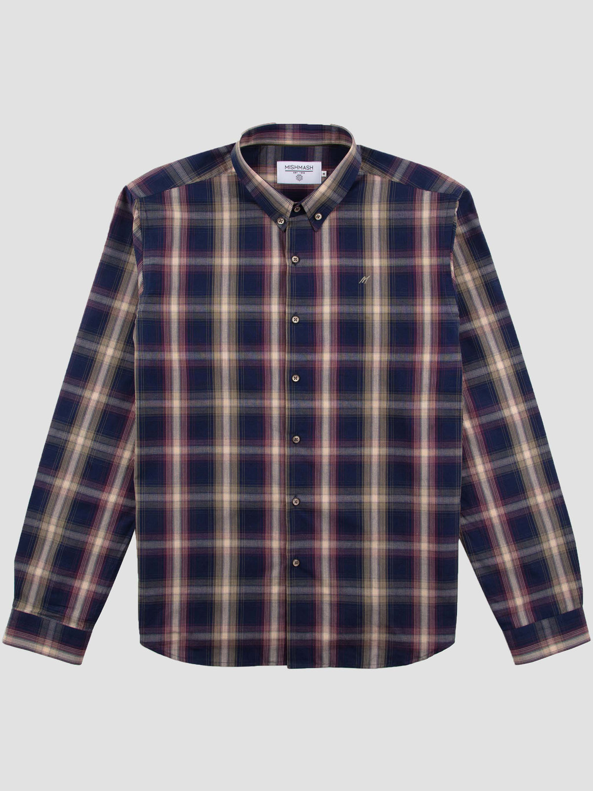 eliminator-navy-khaki-check-mens-cotton-long-sleeve-shirt-mish-mash