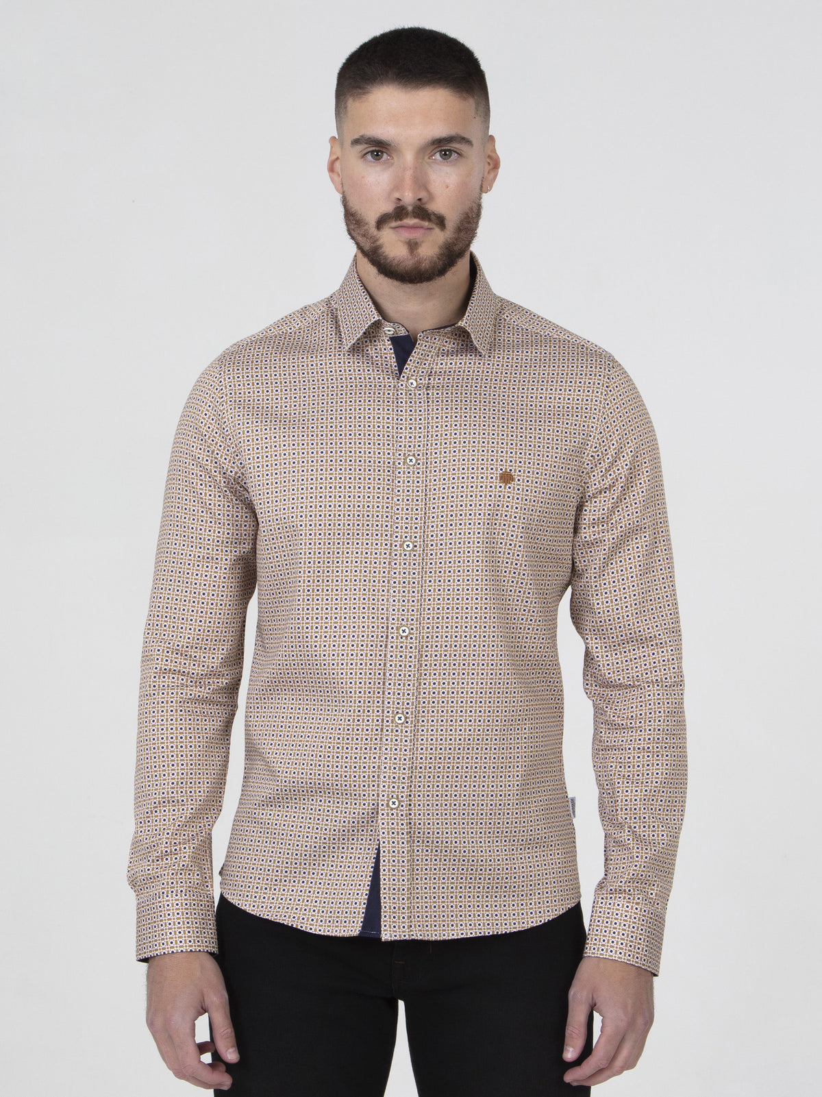 smoke-camel-gardenia-geometric-printed-mens-smart-long-sleeve-shirt-mish-mash