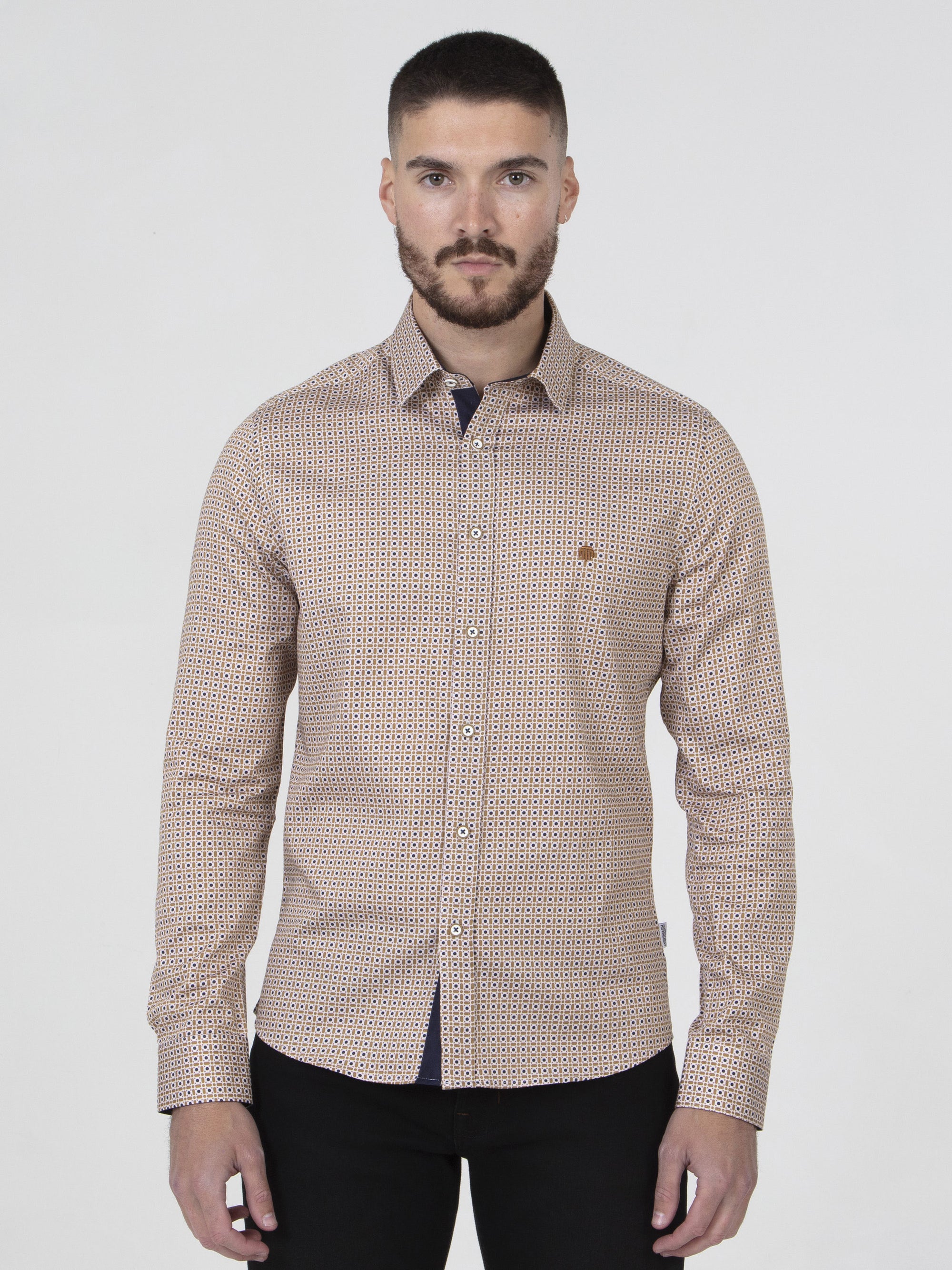 smoke-camel-gardenia-geometric-printed-mens-smart-long-sleeve-shirt-mish-mash